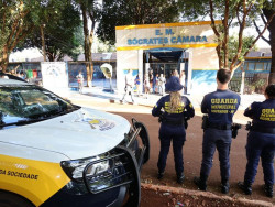 Ronda da Guarda Municipal leva mais segurança para escolas de Dourados