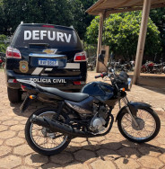 Polícia Civil apreende motocicleta com sinais identificadores adulterados