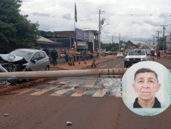 Idoso morre após colidir contra poste na Coronel Ponciano