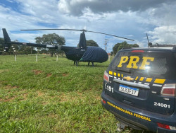 PRF e Polícia Civil apreendem helicóptero irregular em cidade de MS
