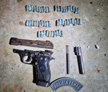 Policiais penais encontram pistola e 50 munições enterradas na penitenciária de Dourados