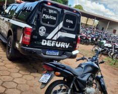 Motocicleta com sinais identificadores adulterados é apreendida pela Polícia Civil