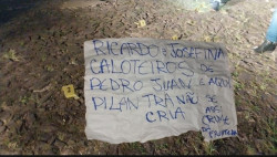 Bilhete deixado por pistoleiro acusa mulher e ex-governador de “caloteiros”