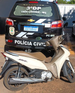 Adolescente é apreendido com moto furtada em Três Lagoas