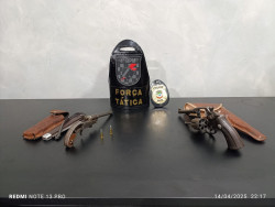 Homens são presos com armas de fogo em operação das polícias Civil e Militar