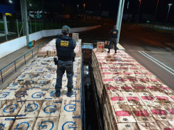 Caminhões furtados no Paraná são apreendidos com 50 mil pacotes de cigarros