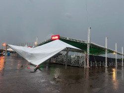 Temporal causa danos no Parque de Exposições