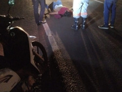 Vítima caída ao solo antes da chegada do socorro (Foto: Direto Das Ruas)