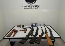 Em duas ações, Polícia Militar apreende 14 armas em Nova Alvorada do Sul