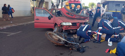Simulação de acidente chama atenção para segurança no trânsito em Dourados
