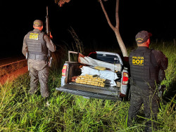 DOF apreende carro com 400 quilos de drogas na fronteira de MS