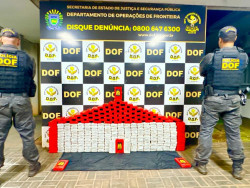 Motorista é preso com 300 quilos de cocaína escondidos em fundo falso de carreta