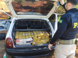 PRF apreende 237,5 quilos de maconha em Rio Brilhante