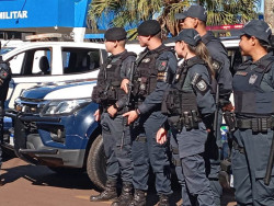 Com apoio de helicóptero, PM coloca 30 equipes na rua para fiscalizar medidas protetivas
