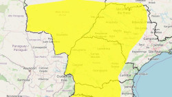 Inmet alerta para chuvas intensas entre hoje e amanhã em Dourados