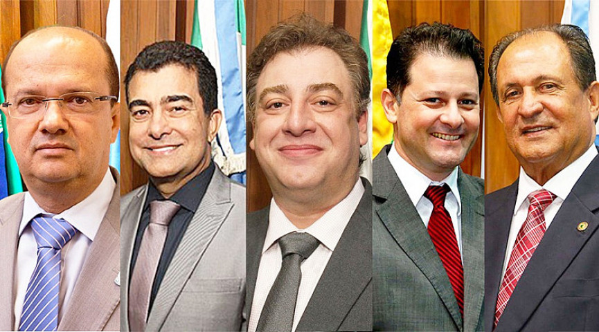 Os deputados estaduais de Dourados Barbosinha, Marçal, Neno, Renato e Zé Teixeira (Reprodução)