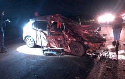 Colisão entre Hilux e Gol deixa três feridos, entre eles filho da prefeita de Aral Moreira