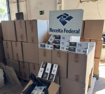 Receita Federal apreende aproximadamente R$ 390 mil em cigarros contrabandeados