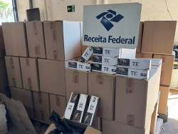 Receita Federal apreende aproximadamente R$ 390 mil em cigarros contrabandeados