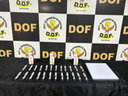 Rapaz é preso pelo DOF contrabandeando canetas emagrecedoras na MS-164