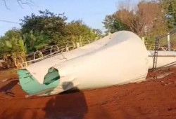 Caixa d’água desaba em aldeia 18 dias após visita de ministra a Dourados