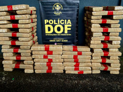 Homem tenta fugir com 83 quilos de maconha, mas acaba preso na fronteira