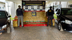 Com apoio aéreo, DOF apreende dois veículos com 2,2 toneladas de drogas na fronteira