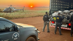 Com apoio aéreo, DOF apreende 2,7 toneladas de drogas em caminhão roubado na MS-156