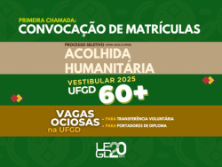 Aprovados em 3 processos seltivos da UFGD têm até hoje para fazer matrícula