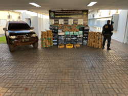 Pajero furtada no estado de São Paulo é recuperada em MS com 1,3 tonelada de droga