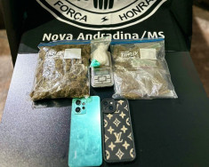 Rapaz é preso com porções de cocaína e maconha em Nova Andradina