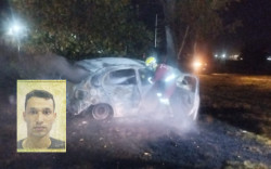 Pai morre e filho fica ferido após Gol perder controle em rotatória e bater em árvore