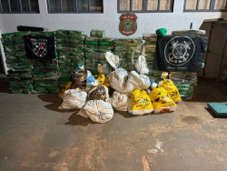 Força Tática e PF apreendem 1,3 tonelada de droga na zona rural de Naviraí