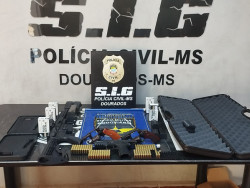 Mecânico é preso com fuzil e outras armas após disparos em estrada entre Dourados e Itahum