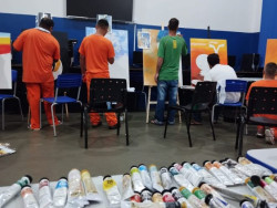 Projeto utiliza pintura em telas como instrumento de ressocialização em Dourados