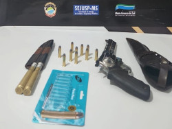 Homem é preso em flagrante com arma que usou para ameaçar a ex-mulher