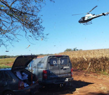 Com apoio aéreo, DOF apreende veículo carregado de cigarros na MS-465