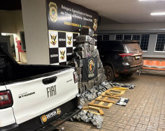 Dois homens são presos por tráfico e Defron apreende Strada e SW4 roubadas