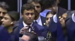Camila Jara derruba Nikolas com empurrão e PL quer denunciar deputada por agressão