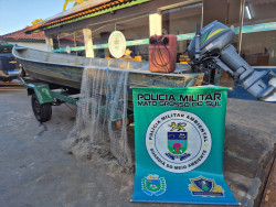 Foragido da Justiça, homem é flagrado pescando com tarrafa no Rio Taquari