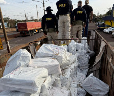 Caminhoneiro é preso transportando 7,1 toneladas de maconha