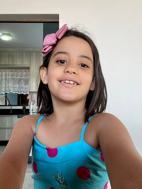 Aluna Elisa Ester Nolasco de Souza, 8 anos, moradora em Indápolis (Imagem: Assecom)