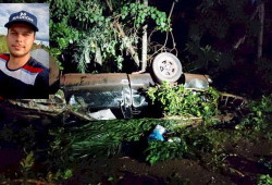 Acidente próximo a Santa Terezinha deixa jovem de 25 anos morto