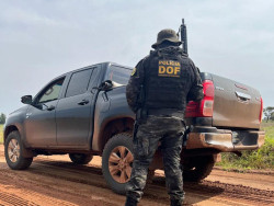 Caminhonete roubada no Rio de Janeiro é recuperada em MS