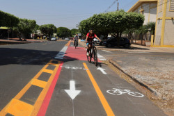 Ciclofaixas passam por revitalização e reforçam segurança no trânsito
