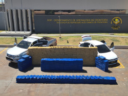 Motoristas do tráfico abandonam Hilux e HB20 com 3,3 toneladas de drogas na fronteira