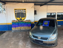 PMR prende traficante a apreende quase 600 quilos de drogas em carro furtado
