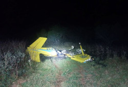 Corpos de vítimas de acidente com avião no Pantanal são levados para Campo Grande