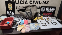 Mãe e filho são detidos em conveniência usada para venda de drogas em Dourados