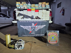 Homem é preso pela PMR com cocaína, R$ 1,7 milhão em dinheiro e fuzil